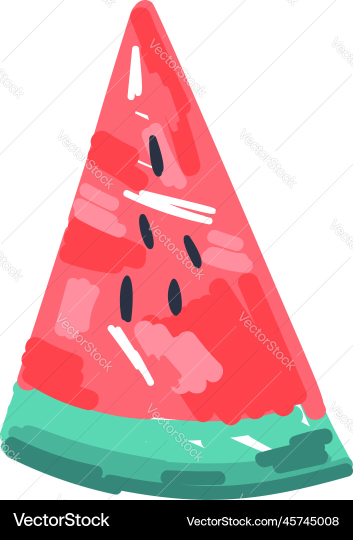 Watermelon slice icon Royalty Free Vector Image