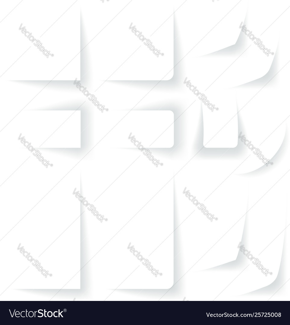 White page curls set twelve borders