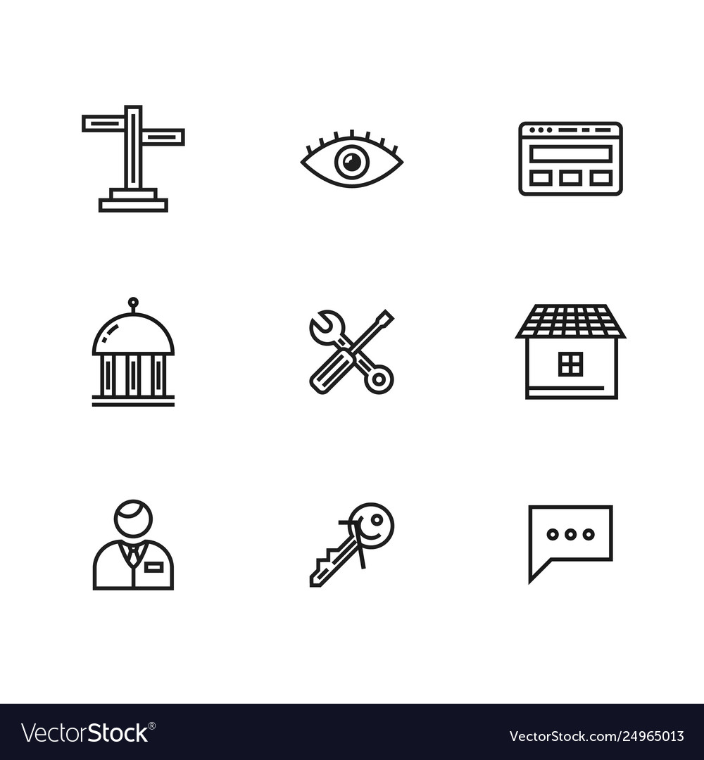 9 Zeilensymbole für Web- und Benutzeroberfläche vector image 9 Zeilensymbole für Web- und Benutzeroberfläche