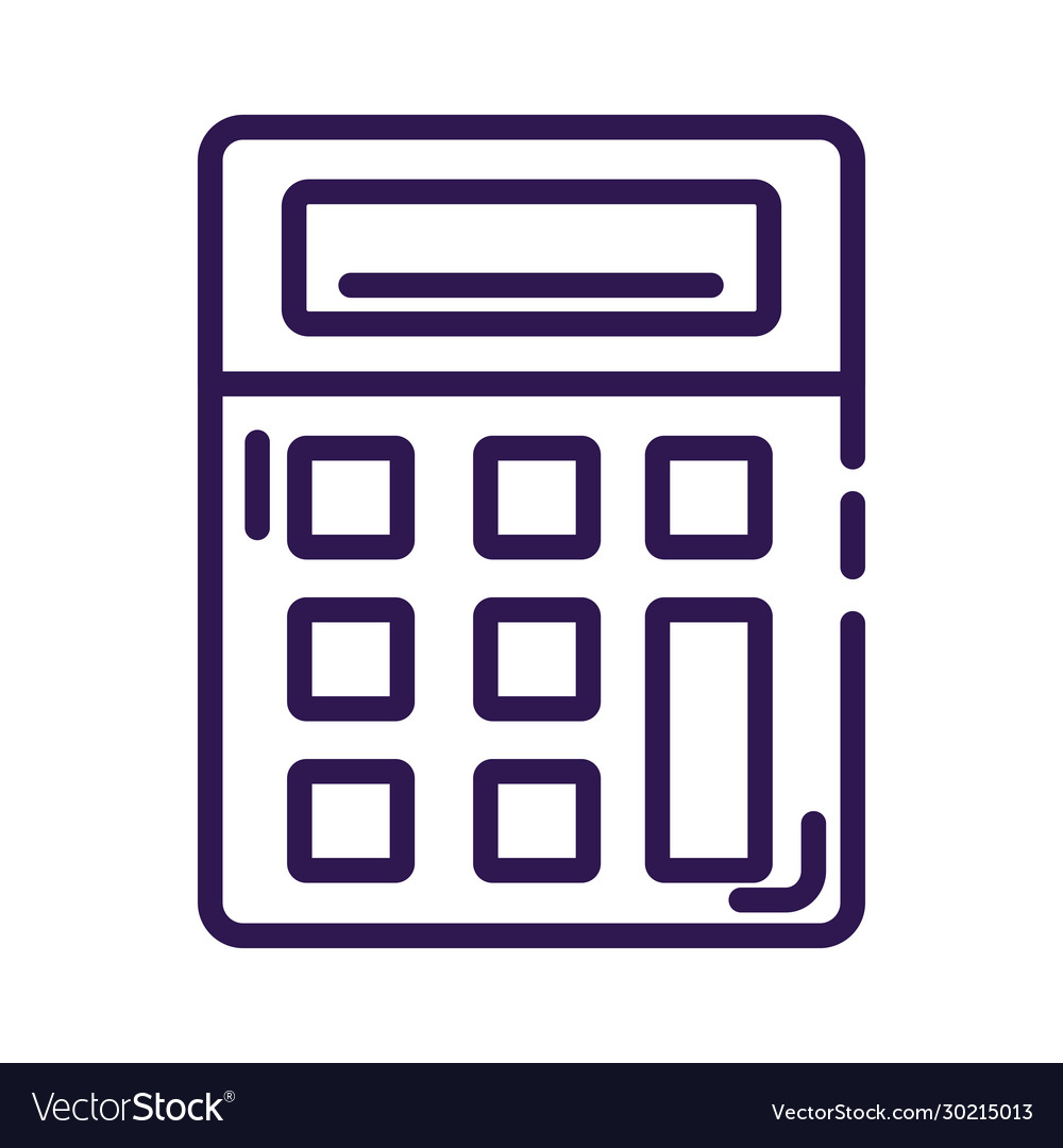 Calculator math line style icon