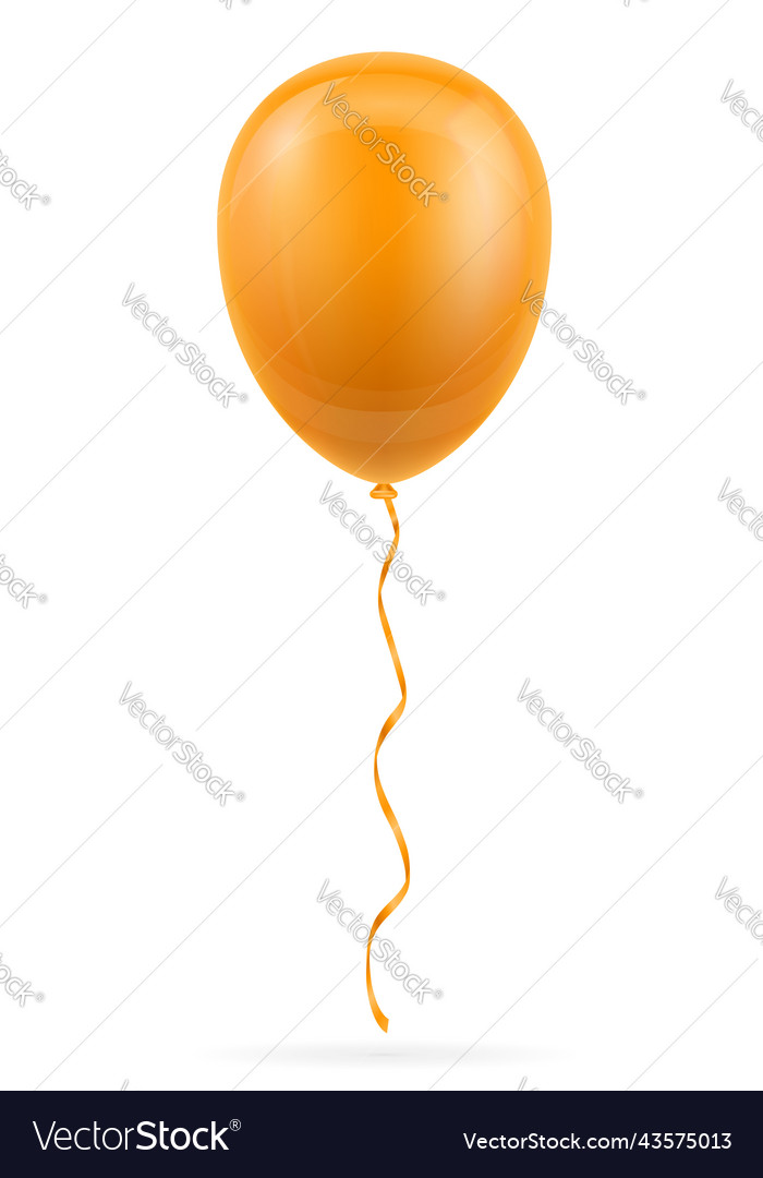 Celebratory orange balloon pumped helium