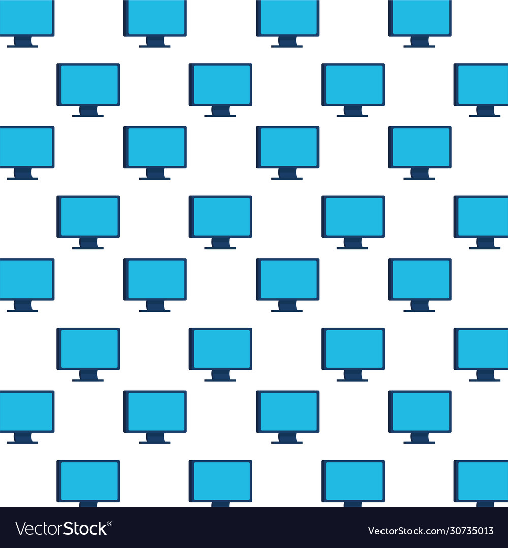 Desktop computers monitors pattern background vector image Desktop computers monitors pattern background