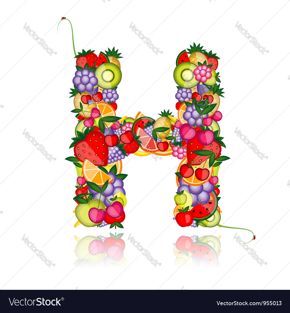 Fruit letter for your design