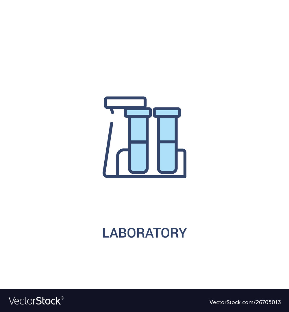 Laboratory concept 2 colored icon simple line vector image Laboratory concept 2 colored icon simple line
