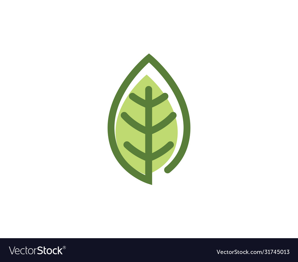 Leaf Ecology Nature Logo Template Royalty Free Vector Image