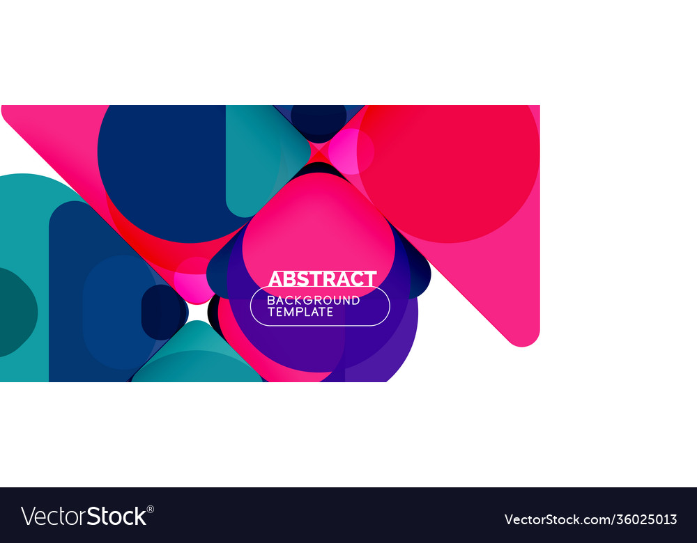 Modern geometric round shapes and dynamic lines vector image Modern geometric round shapes and dynamic lines