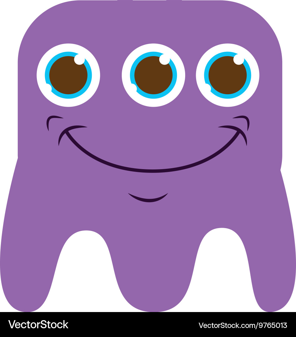 Monster cartoon isolated icon design Royalty Free Vector