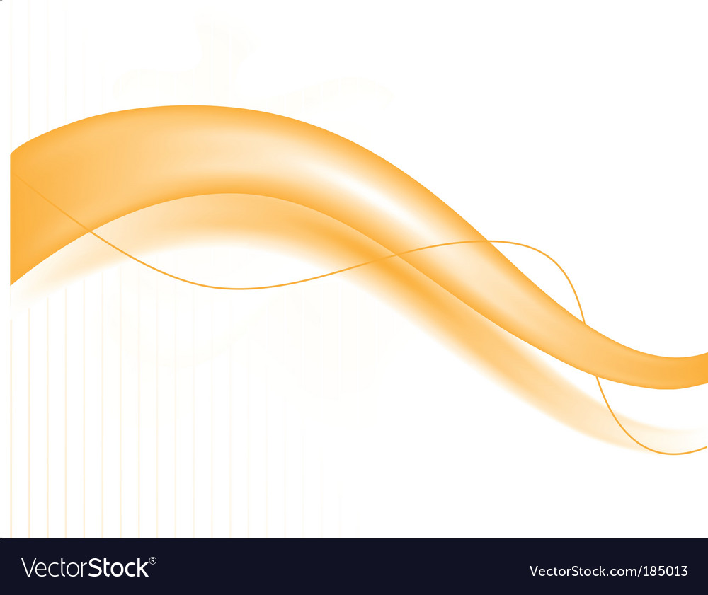 Orange waves Royalty Free Vector Image - VectorStock