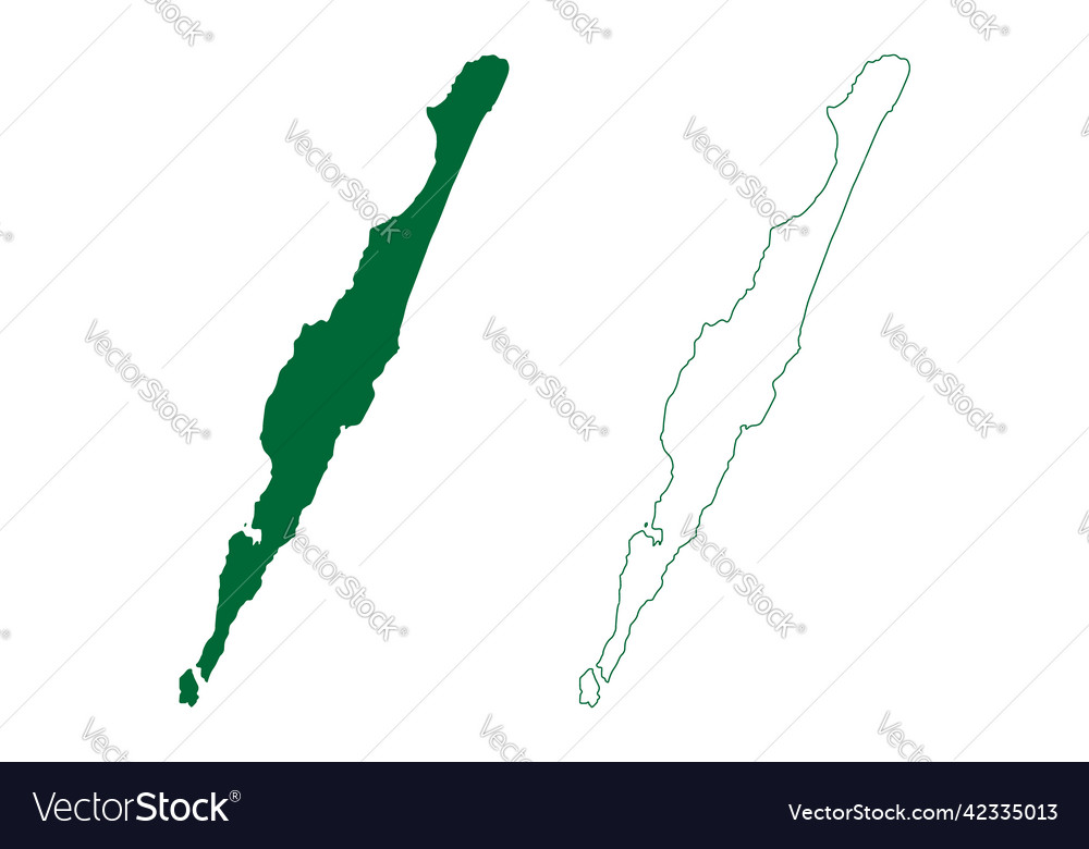 Sainte-marie island republic of madagascar map Vector Image