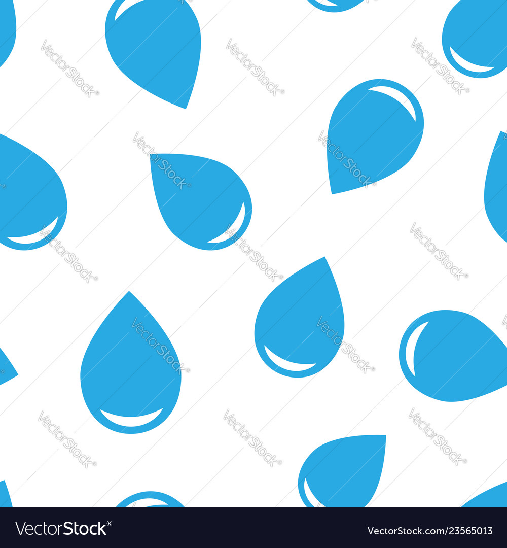Water drop icon seamless pattern background