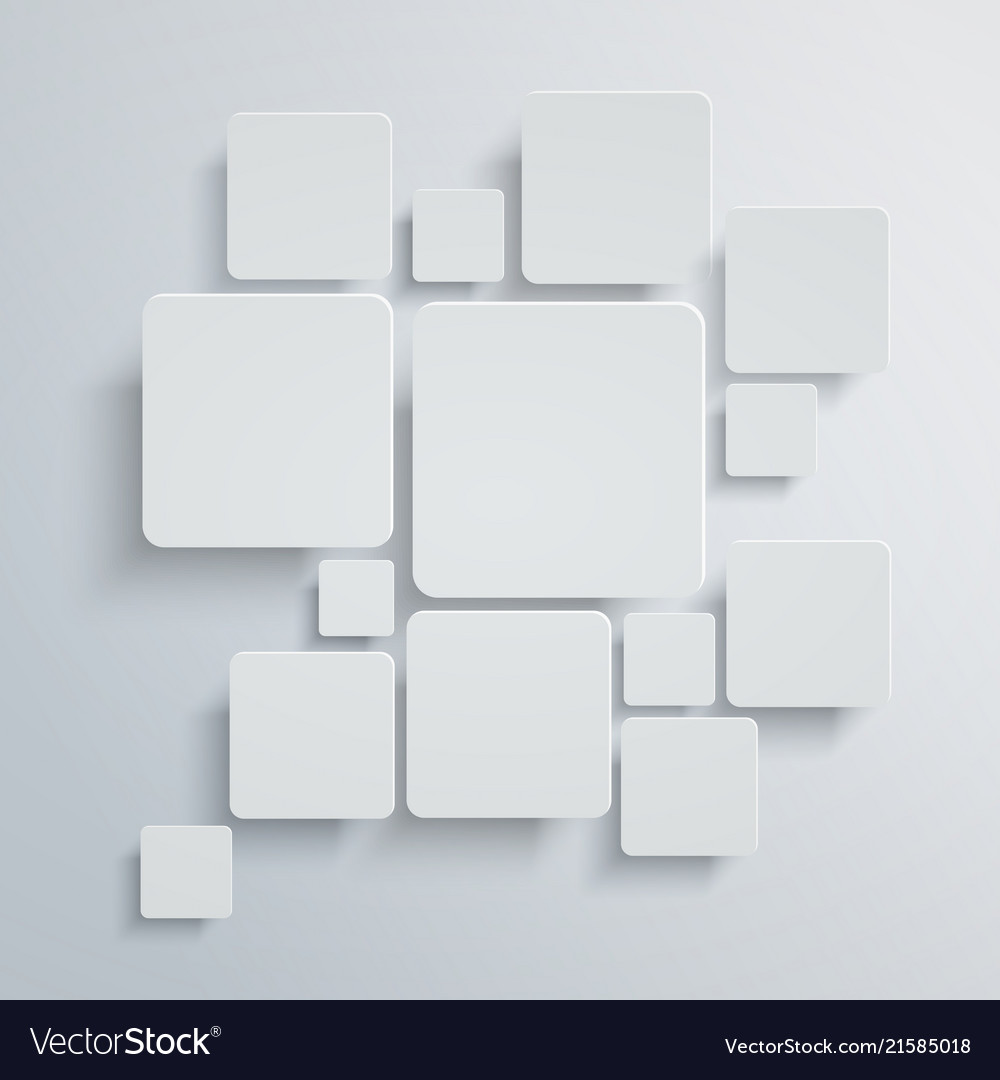 Abstract square background white design Royalty Free Vector