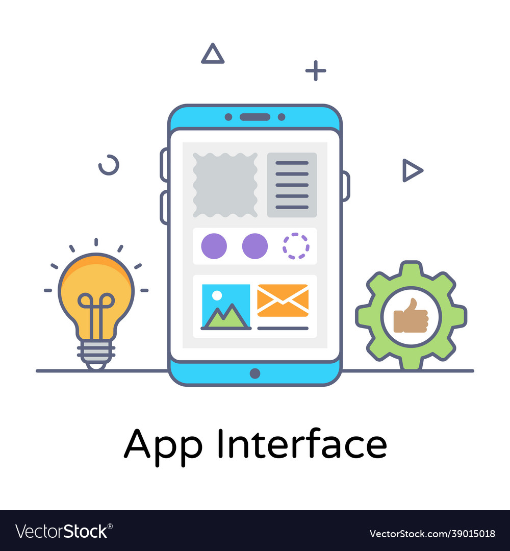 App interface Royalty Free Vector Image - VectorStock