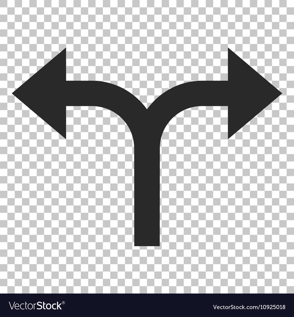 Bifurcation arrows left right icon