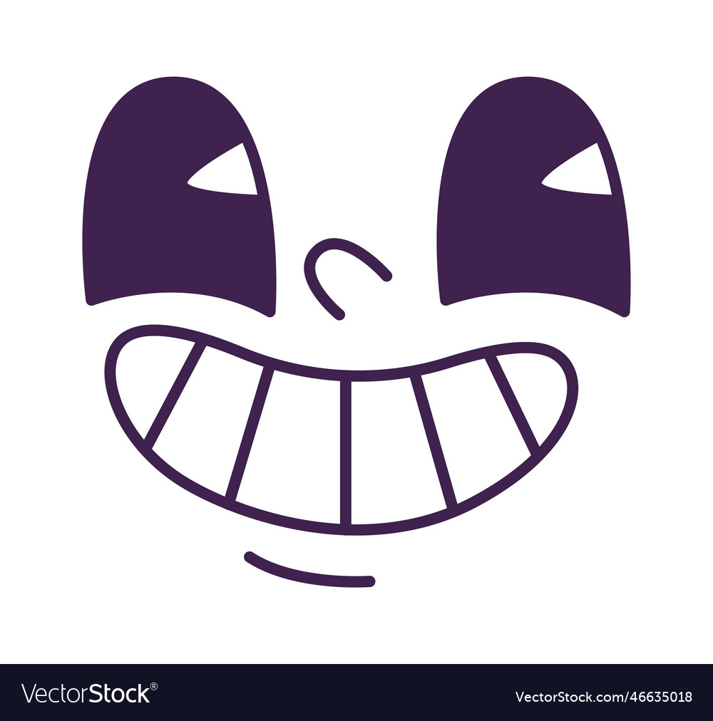 Cartoon smiling face