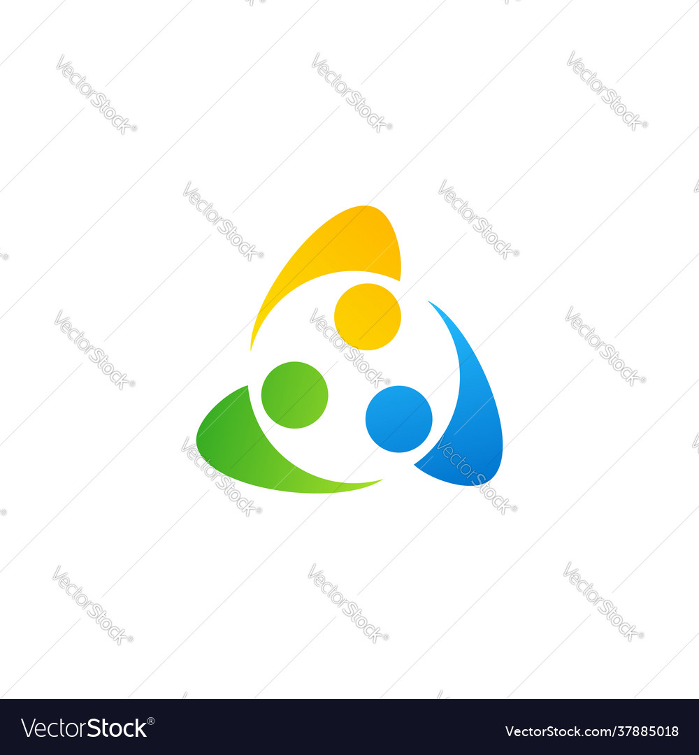 Connection people teamwork logo symbol icon