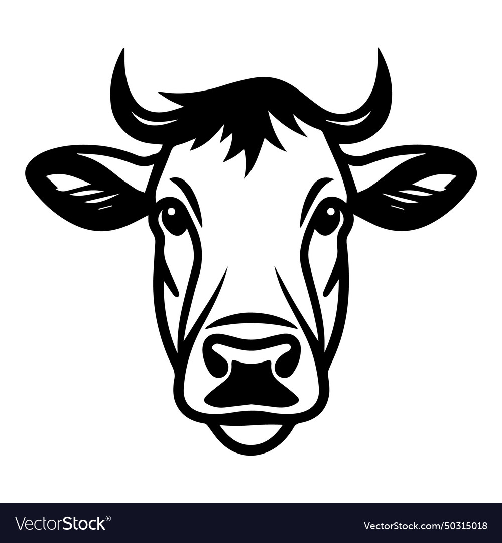 Cow flat icon isolated on white background