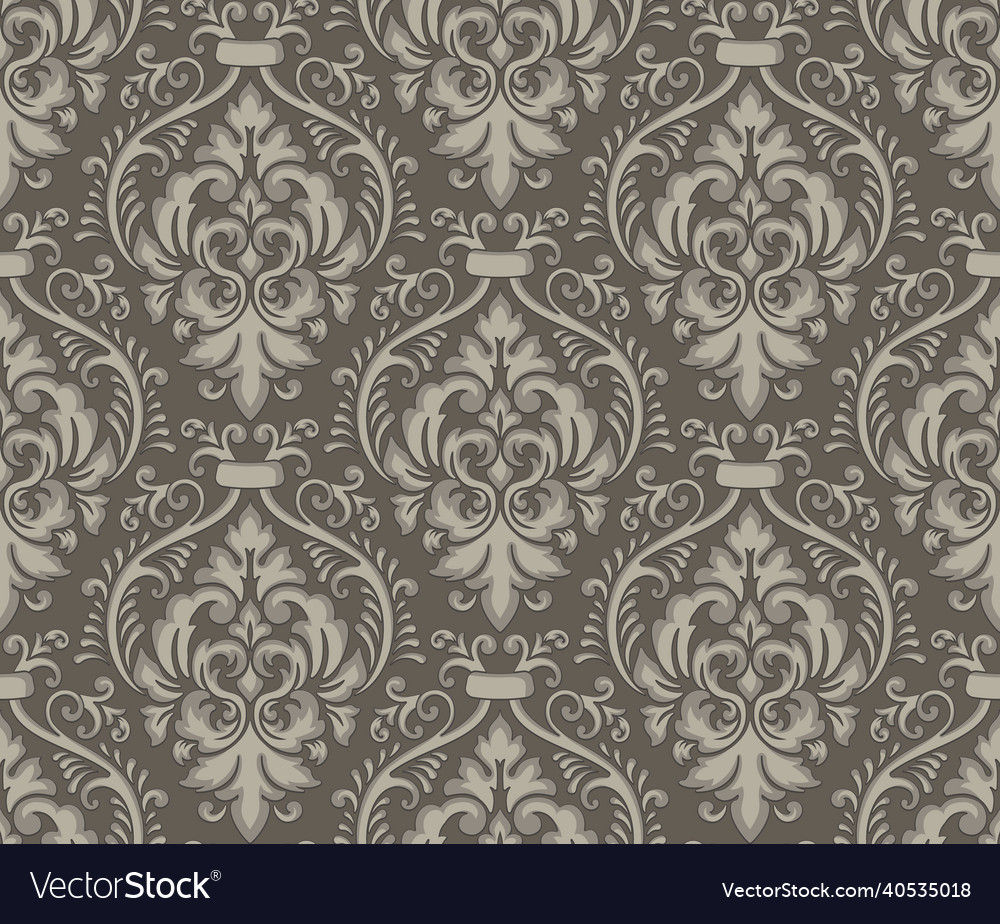 Damask seamless pattern element floral Royalty Free Vector