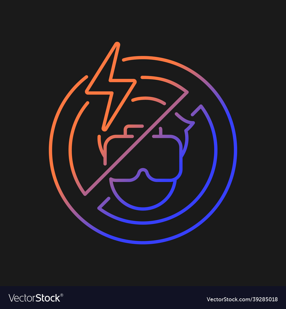 Do not use if headset causes headache gradient vector image Do not use if headset causes headache gradient