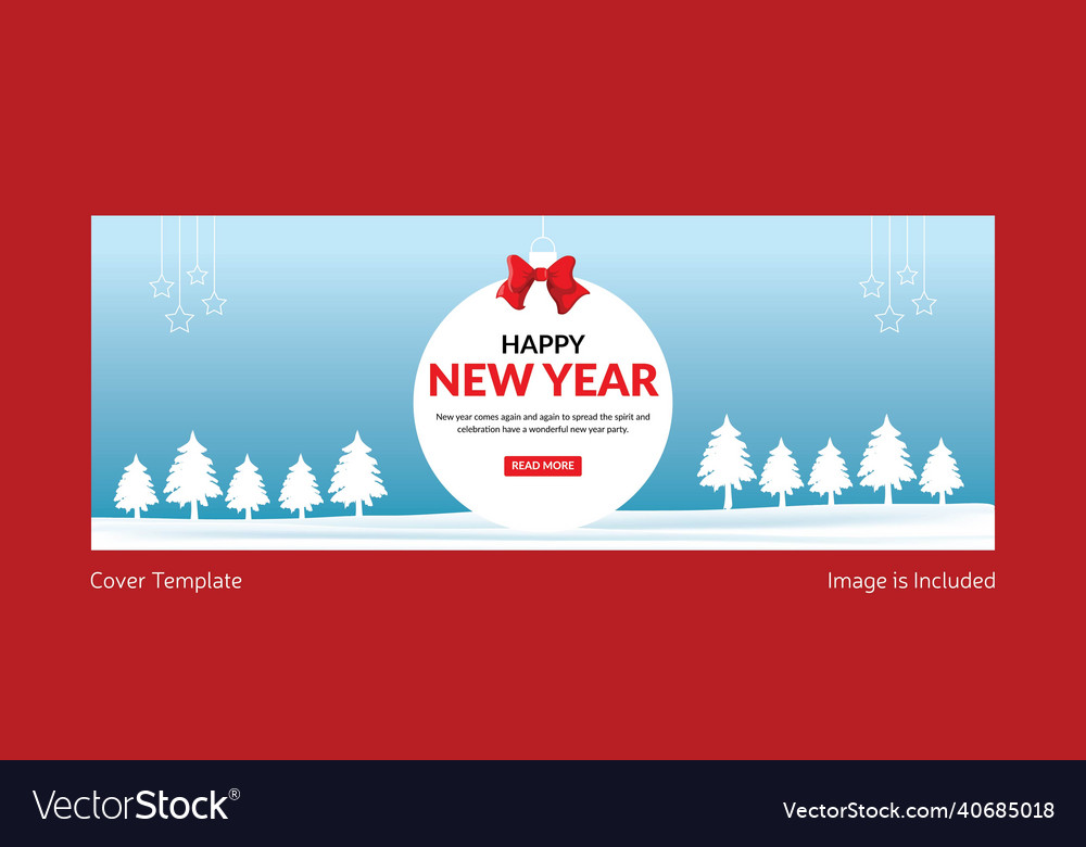 Happy new year cover page design Royalty Free Vector Image