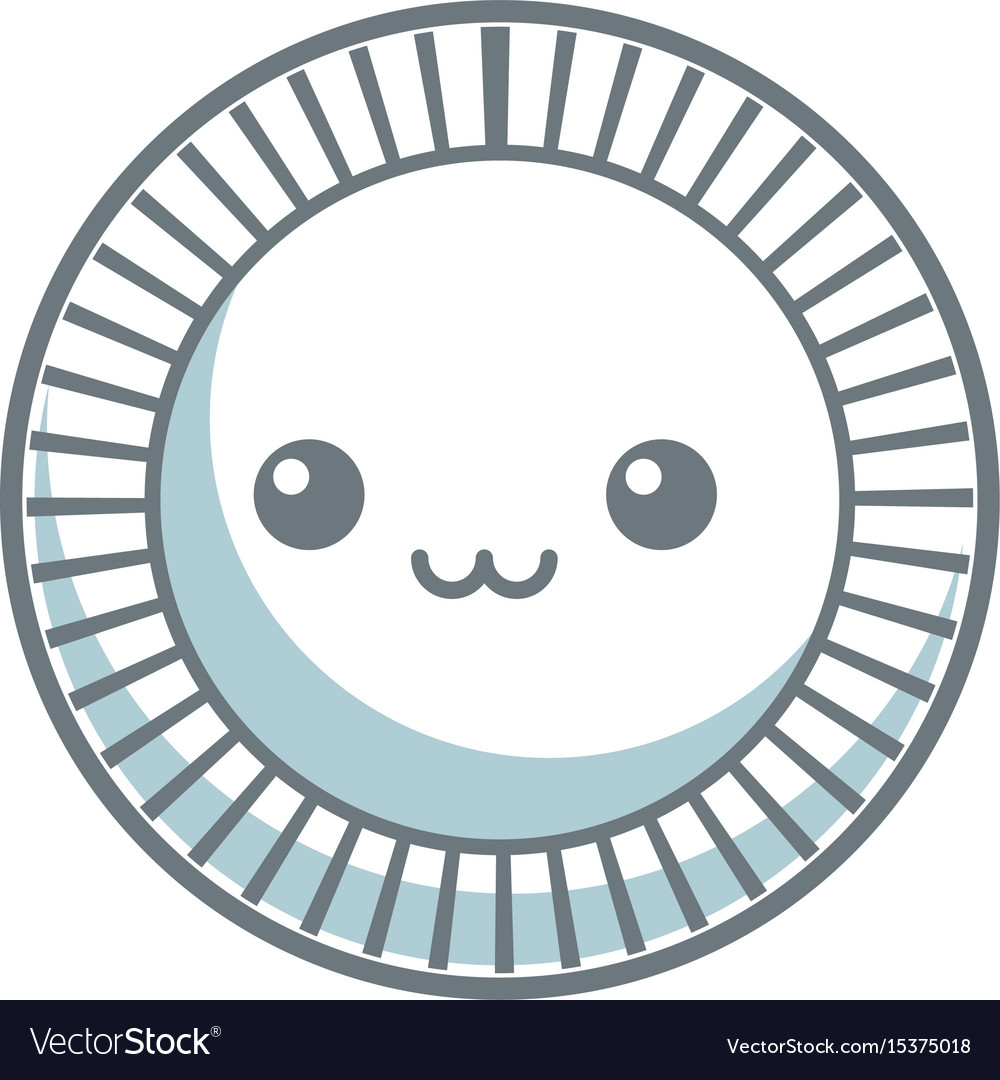 Kawaii coin dollar currency money cash icon