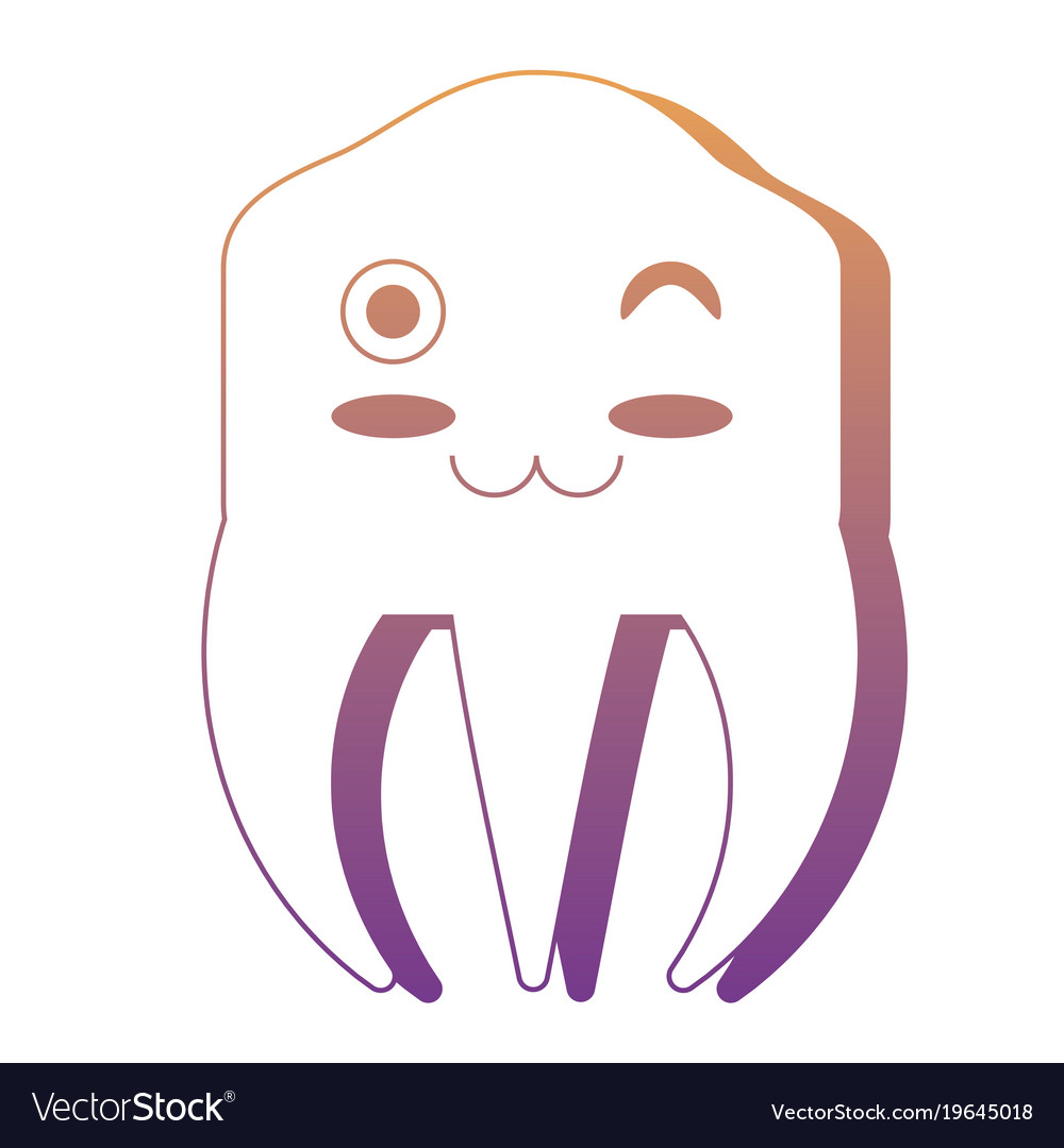 Kawaii tooth icon image