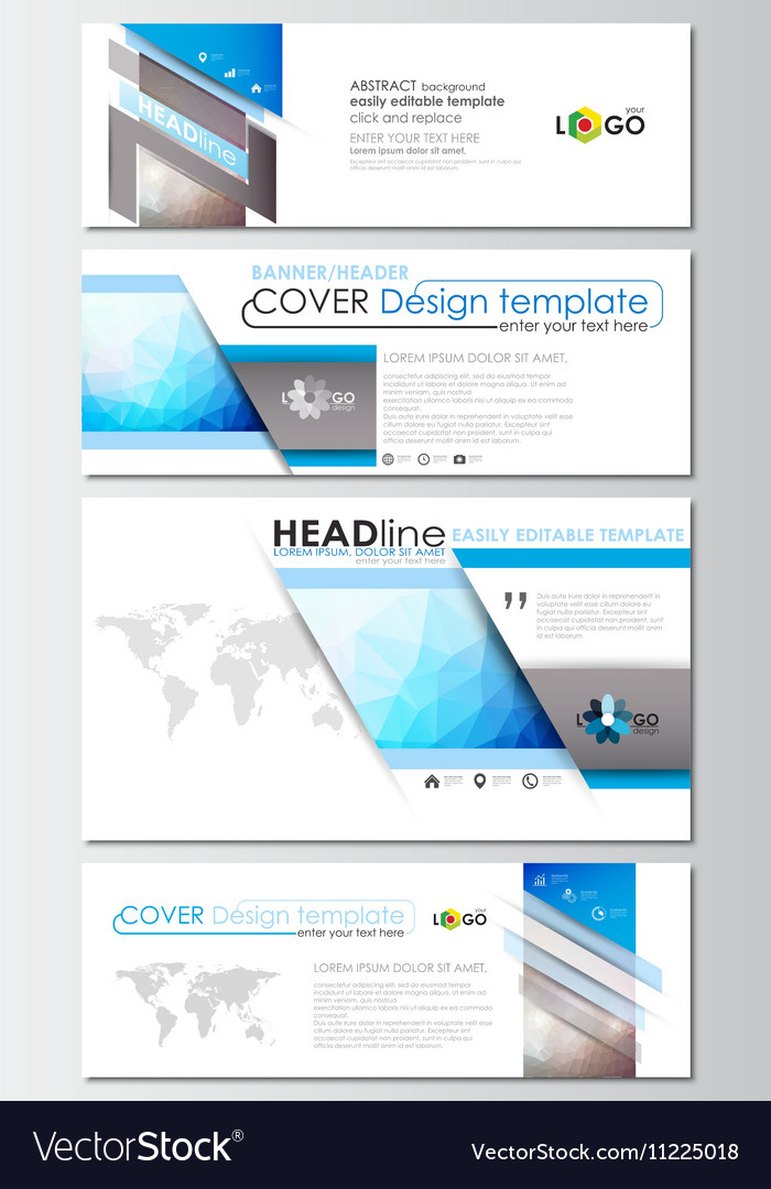 Modern Social Media Banners Email Headers Vector Image