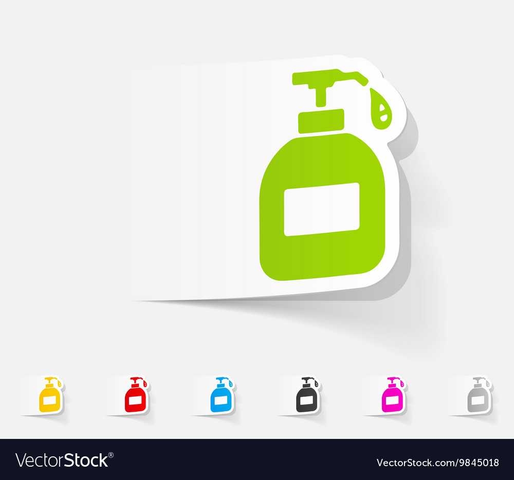 Realistic design element liquid soap