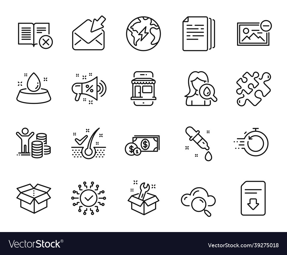 Set of open box electricity and fast vector image Set of open box electricity and fast