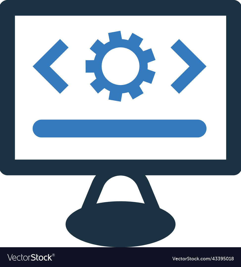 Web development icon simple editable graphics