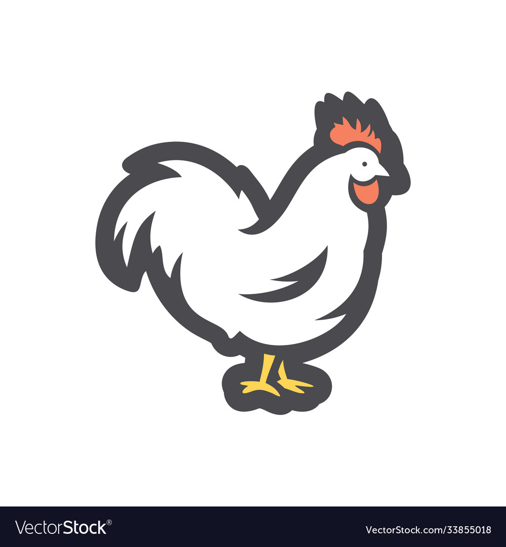 Wicock rooster icon cartoon vector image Wicock rooster icon cartoon