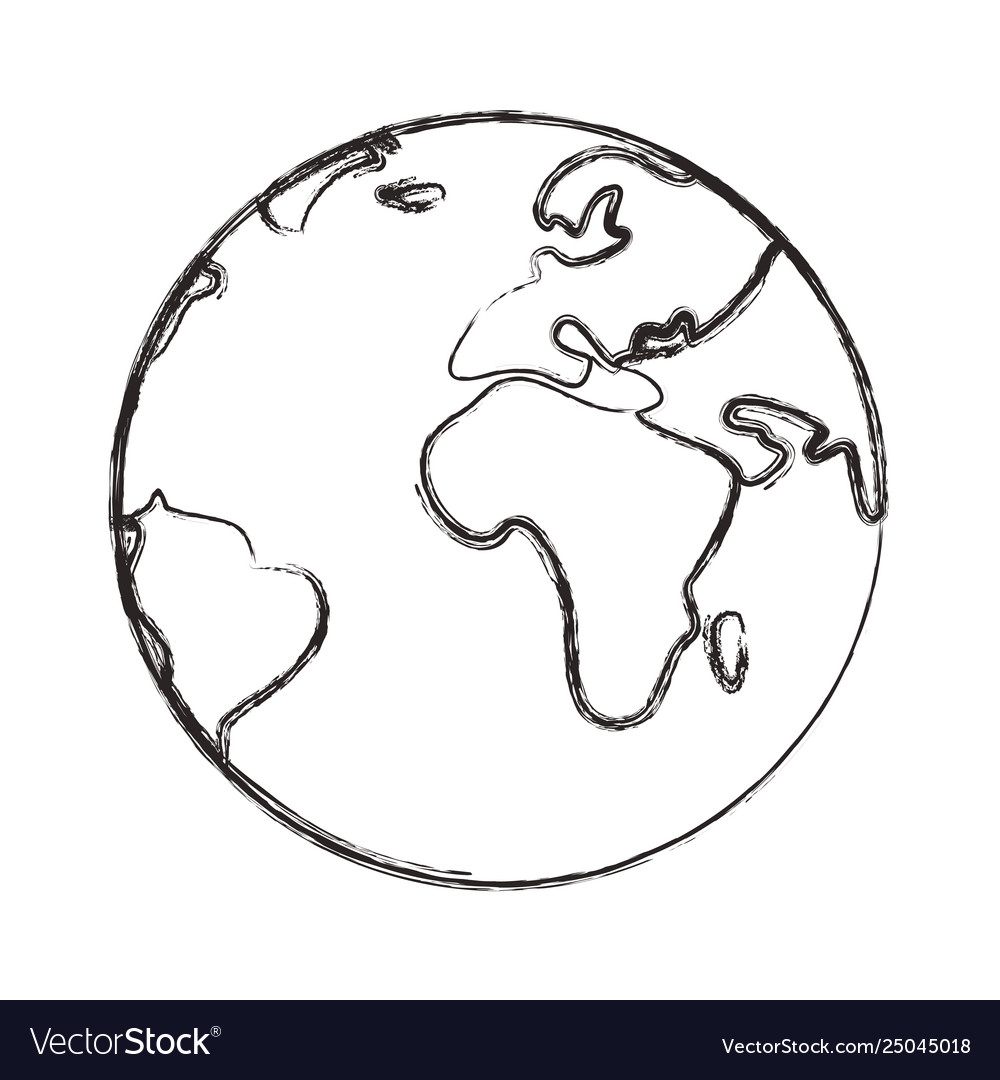 World planet map icon Royalty Free Vector Image