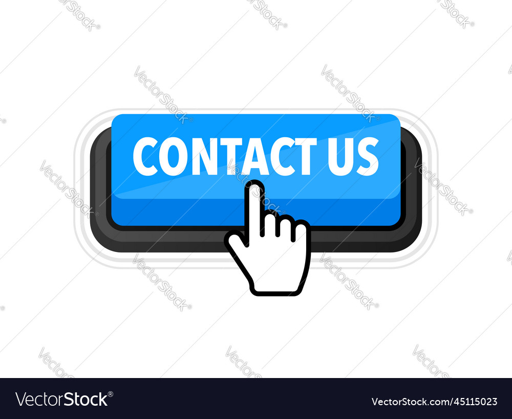 Kontaktieren Sie uns Taste mit Cursor Zeiger Klicken vector image Kontaktieren Sie uns Taste mit Cursor Zeiger Klicken