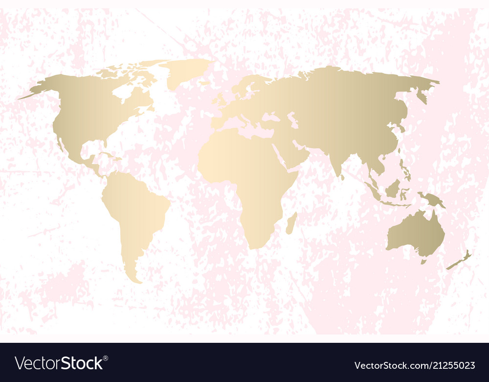 Gold world map design