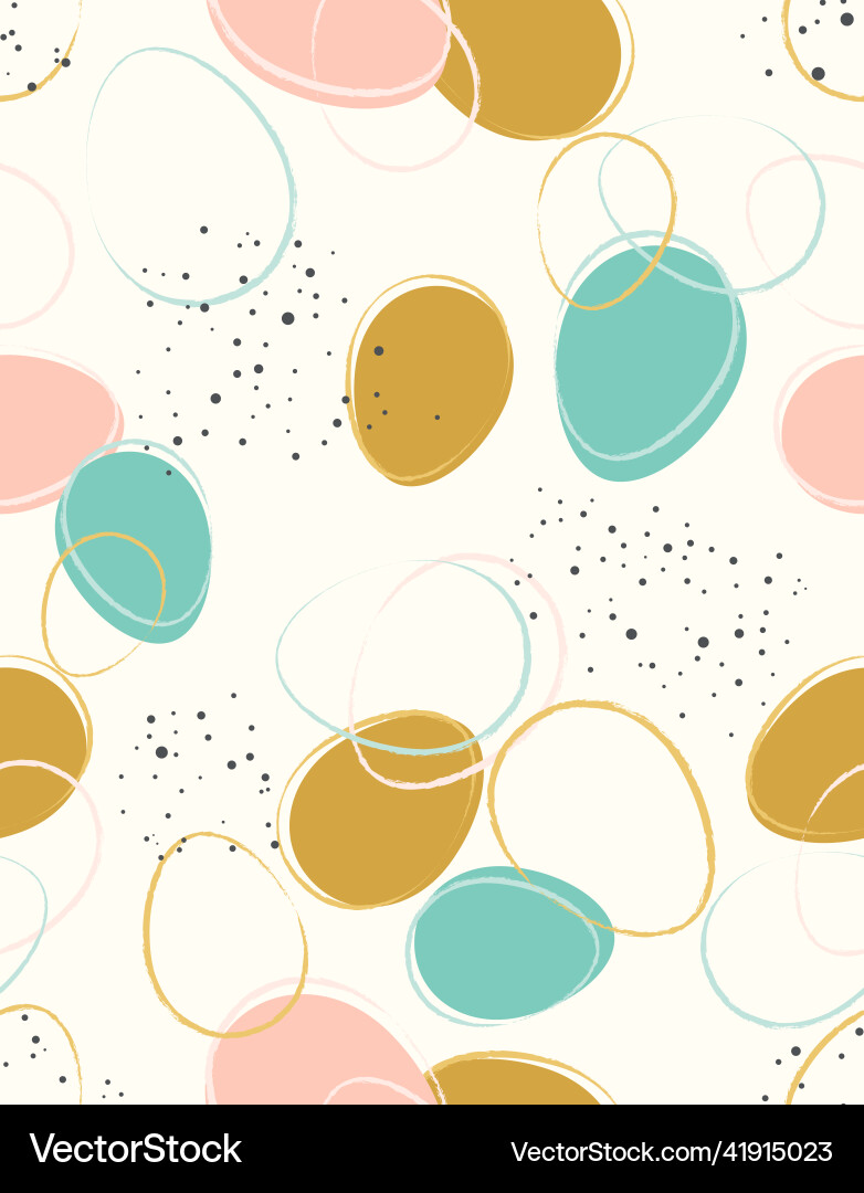 Happy easter creative seamless pattern with eggs Vector Image