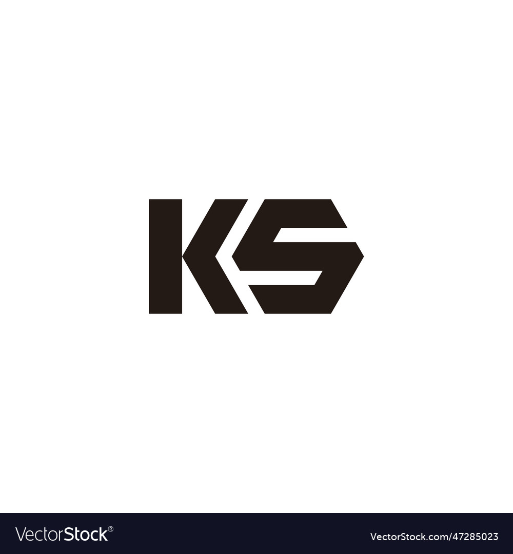 Letter ks hexagon geometric symbol simple logo Vector Image