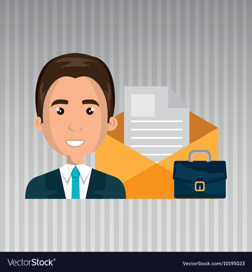 Man message document icon