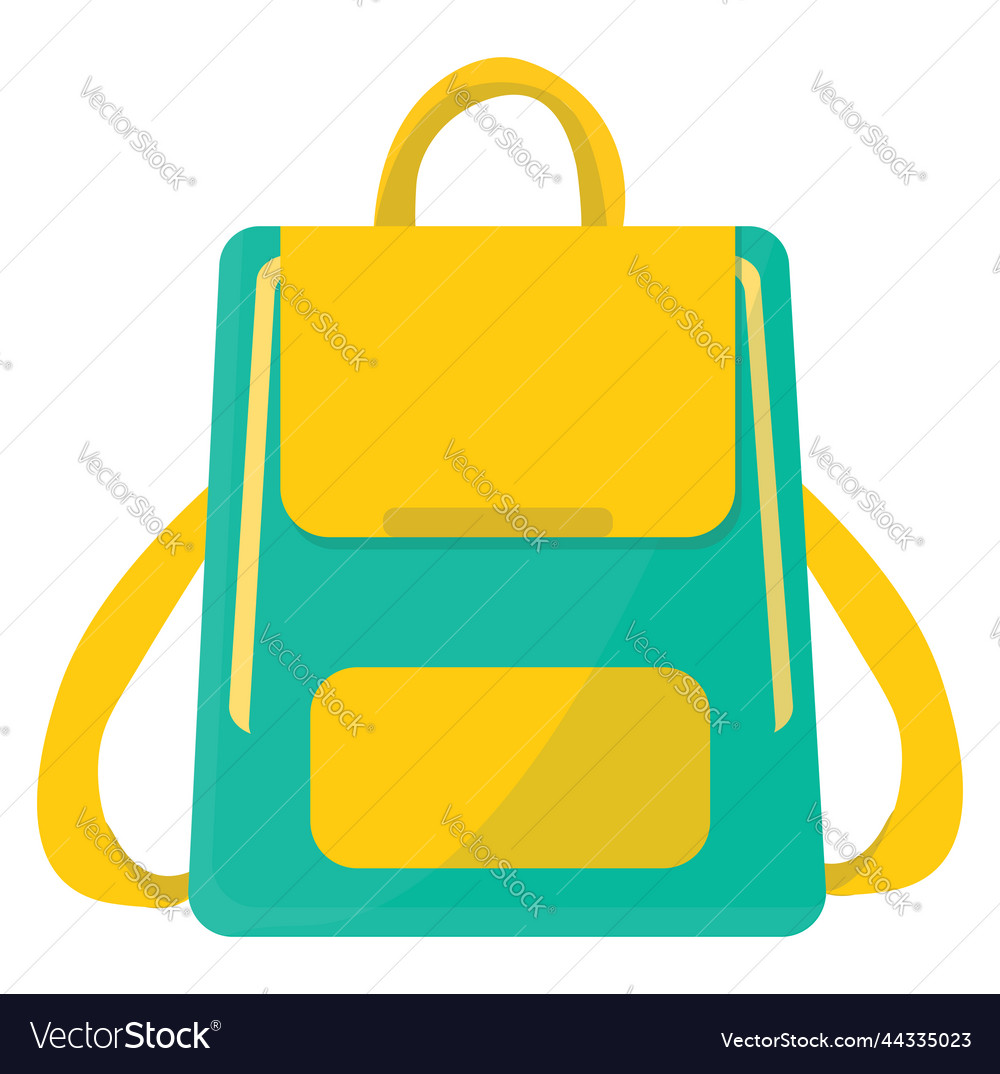 School bag on a white background