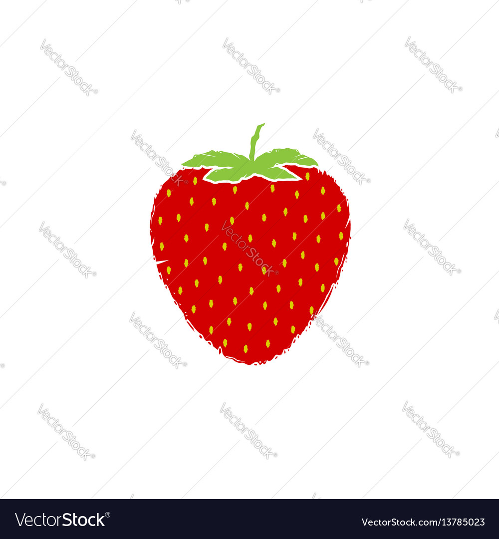 Simple strawberry icon