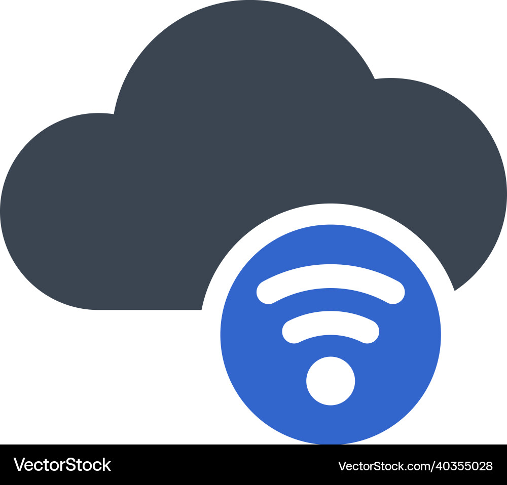 Cloud wifi icon Royalty Free Vector Image - VectorStock