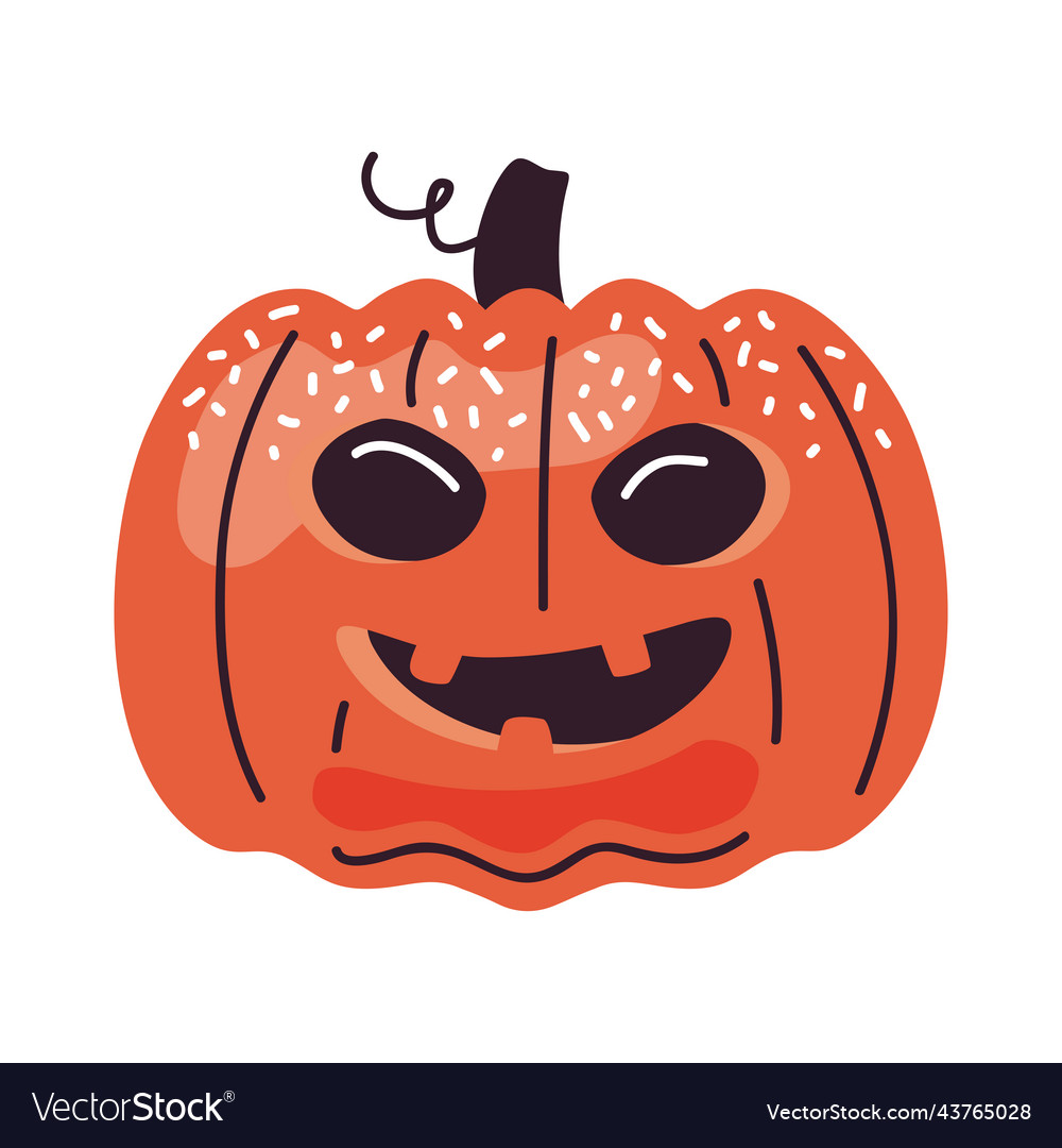 Halloween pumpkin icon Royalty Free Vector Image