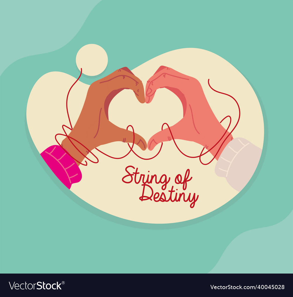 Heart hands and red string