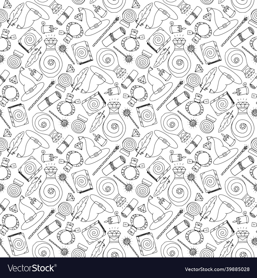 Pattern with alchemy symbols