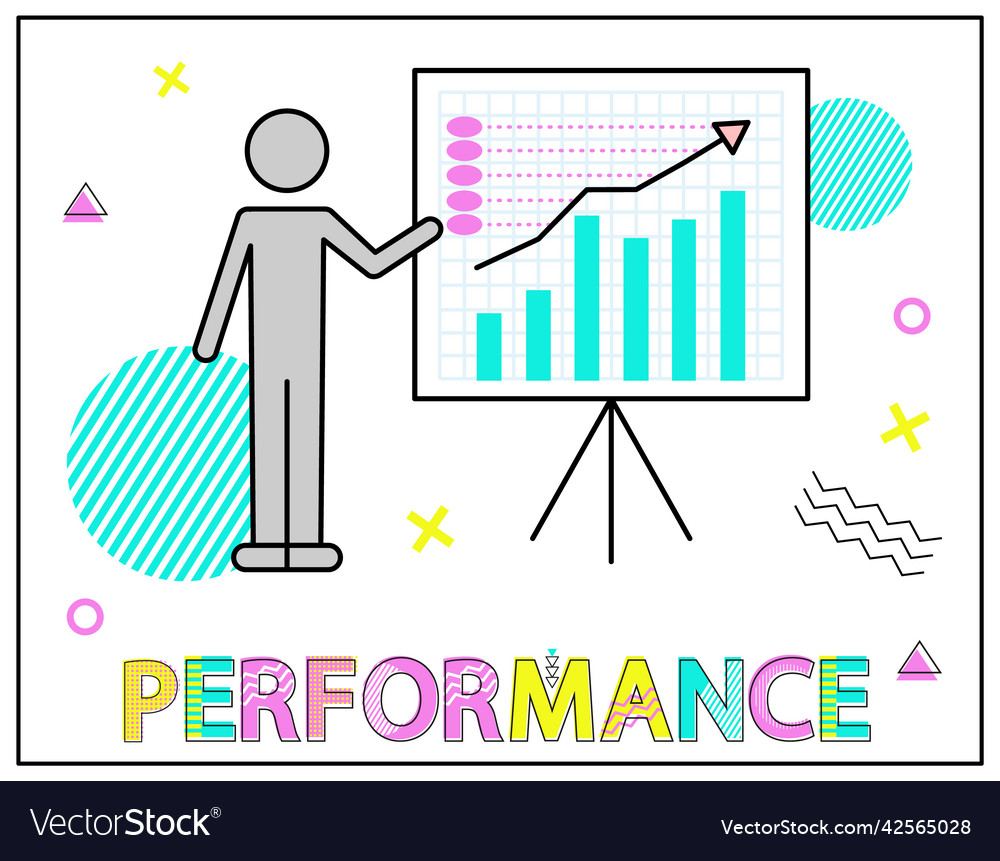 Performance mit Diagramm-Finanzbuchhaltung vector image Performance mit Diagramm-Finanzbuchhaltung