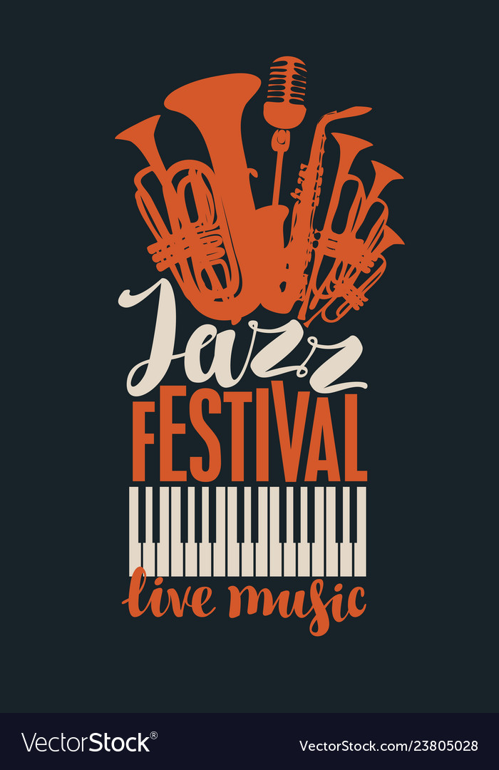 Poster for a jazz festival live music Royalty Free Vector