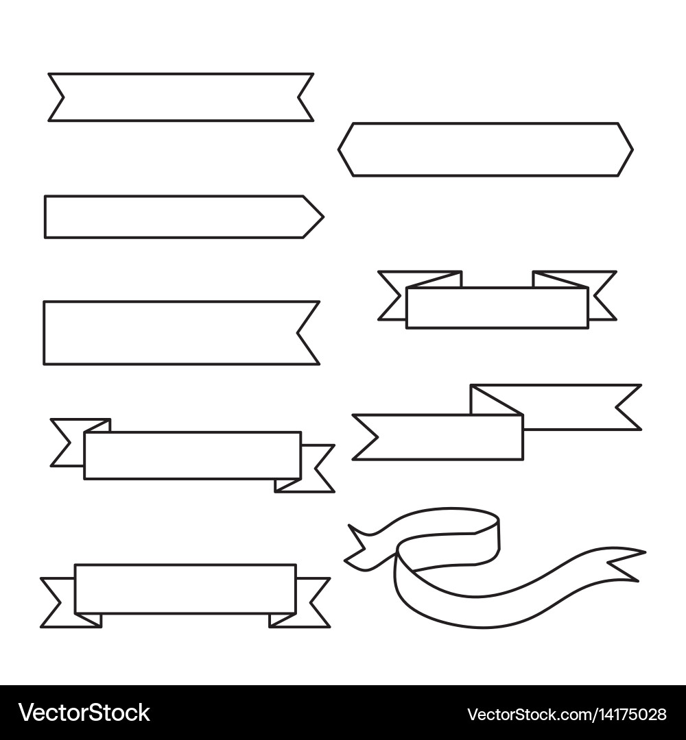 Ribbons and labels on white Royalty Free Vector Image