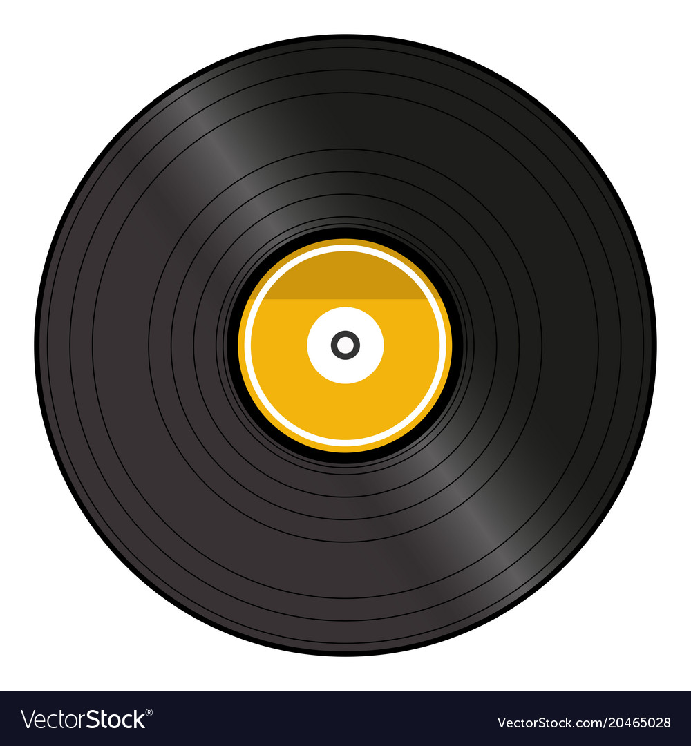 Vinyl record isolated on white background Vector Image