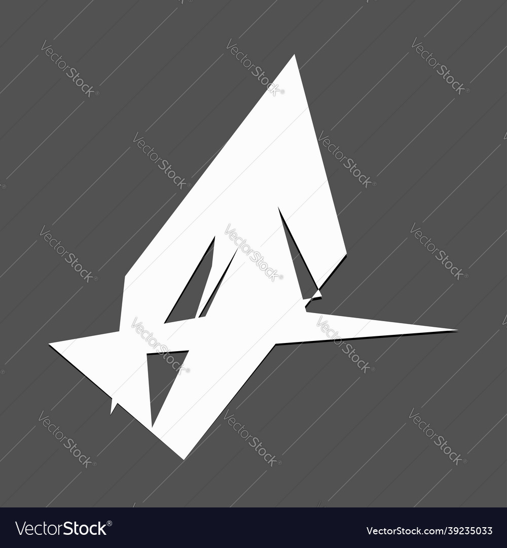 Edgy ruptured shatter splinter shape design vector image Edgy ruptured shatter splinter shape design