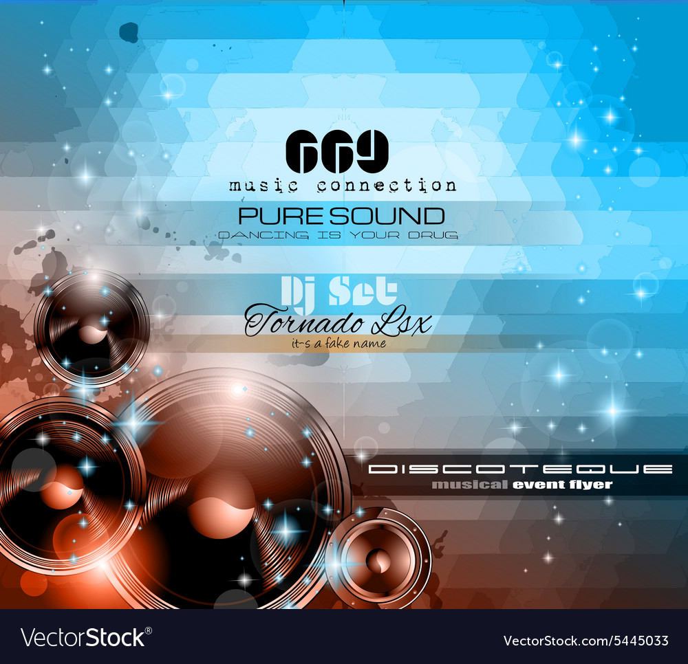 music themed background for disco club flyers vector image club flyer software