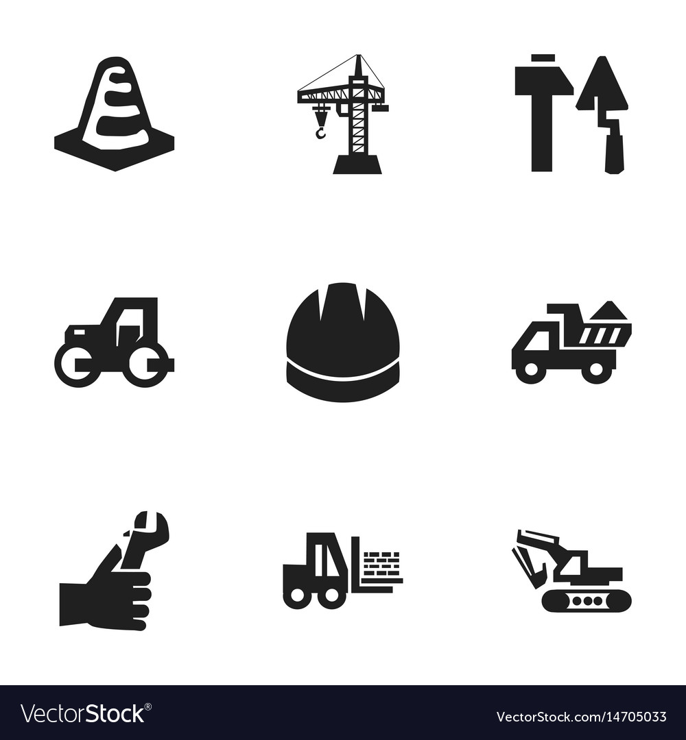 Set of 9 editable structure icons includes