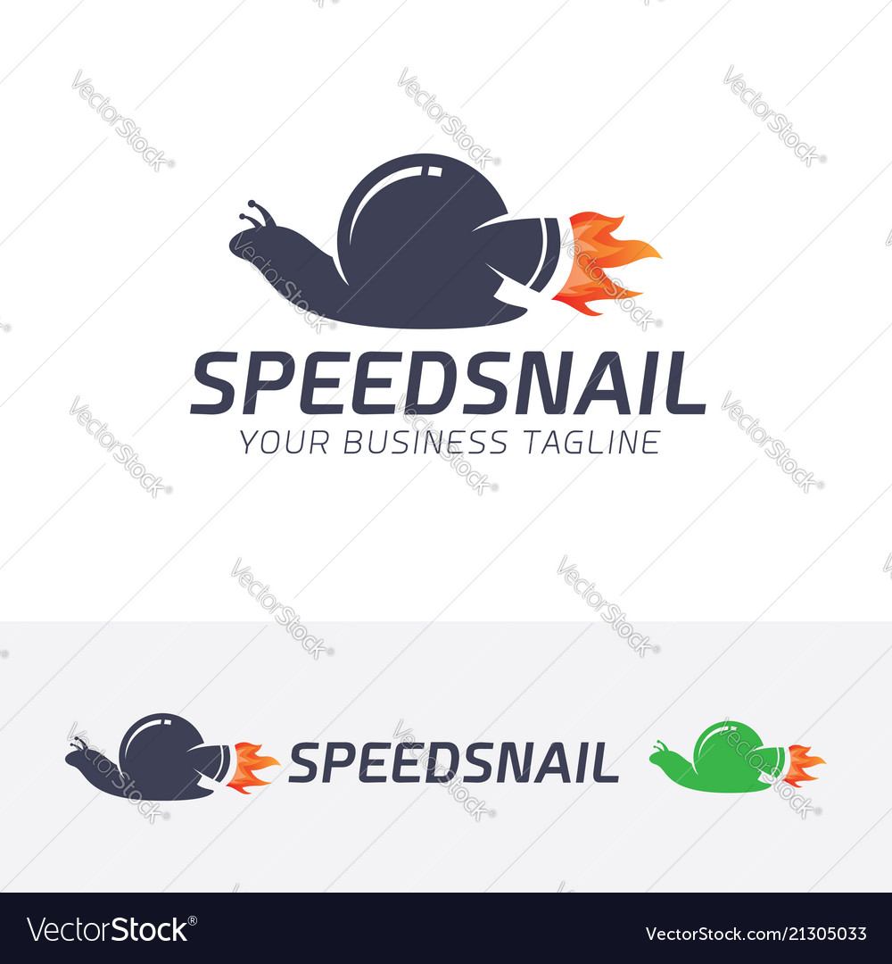 Speed snail logo design